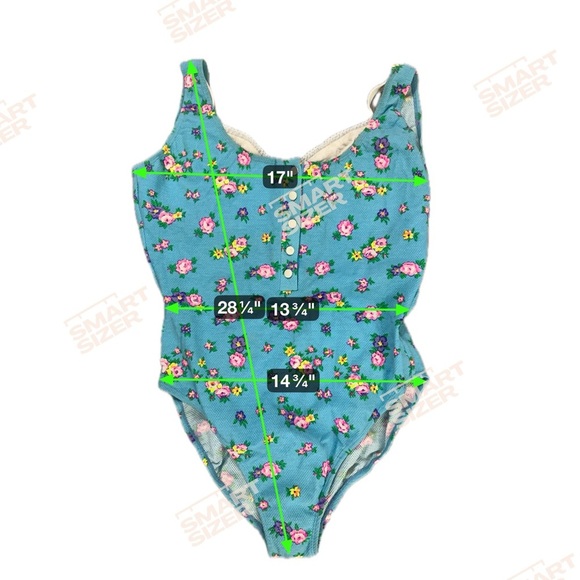 NWT Vintage 80s 90s 1 Pc Floral Swimsuit Size 16 Built In Underwire Bra PushUp - Picture 10 of 10